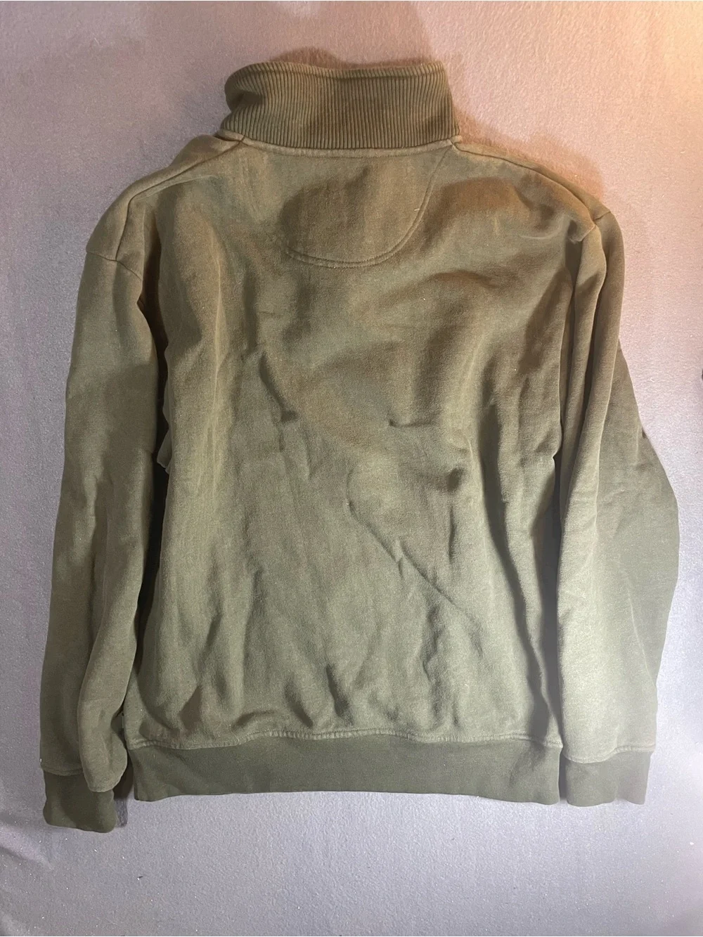 Orvis Men's Olive Green Half-Zip Pullover Sweater
